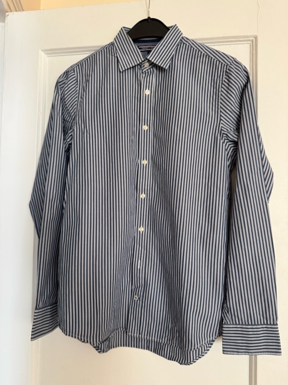 Tommy Hilfiger - Men’s navy white shirt - Slim Fit - Small